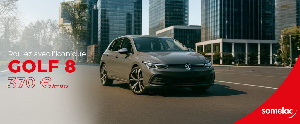 Somelac vous propose des offres exclusives sur la Golf 8 en location longue durée pour les particuliers et les professionnels !